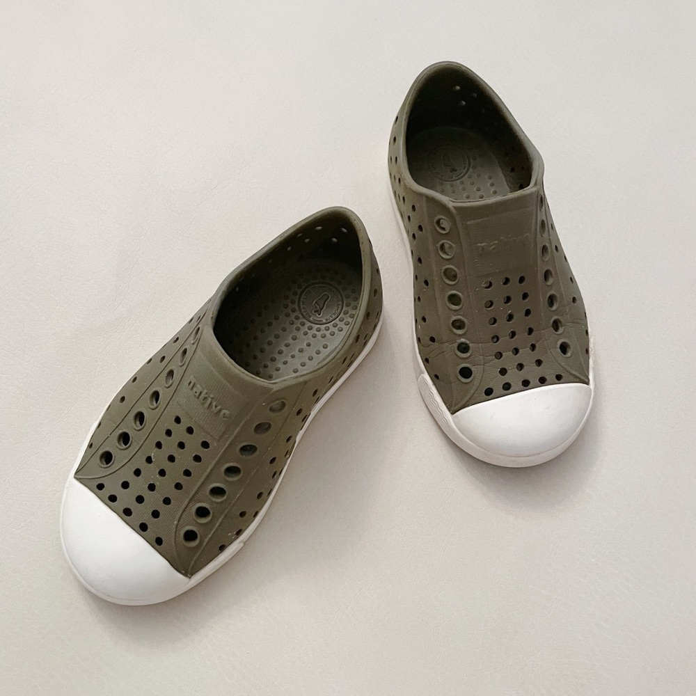 Native Shoes Jefferson Child - Utili Green/Shell White